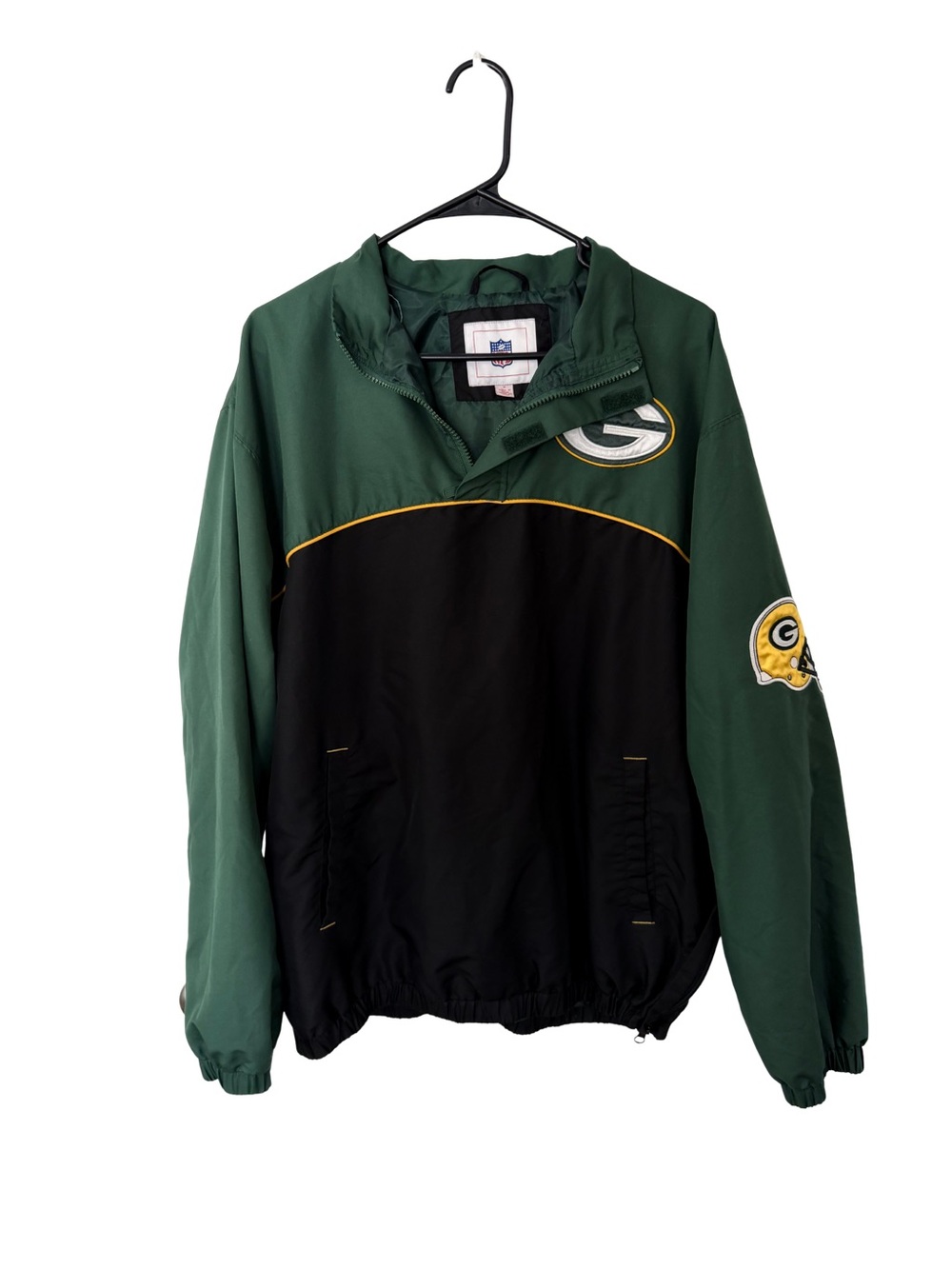VTG G-III Sports NFL Green Bay Packers quarter-zip windbreaker pullover Size Med